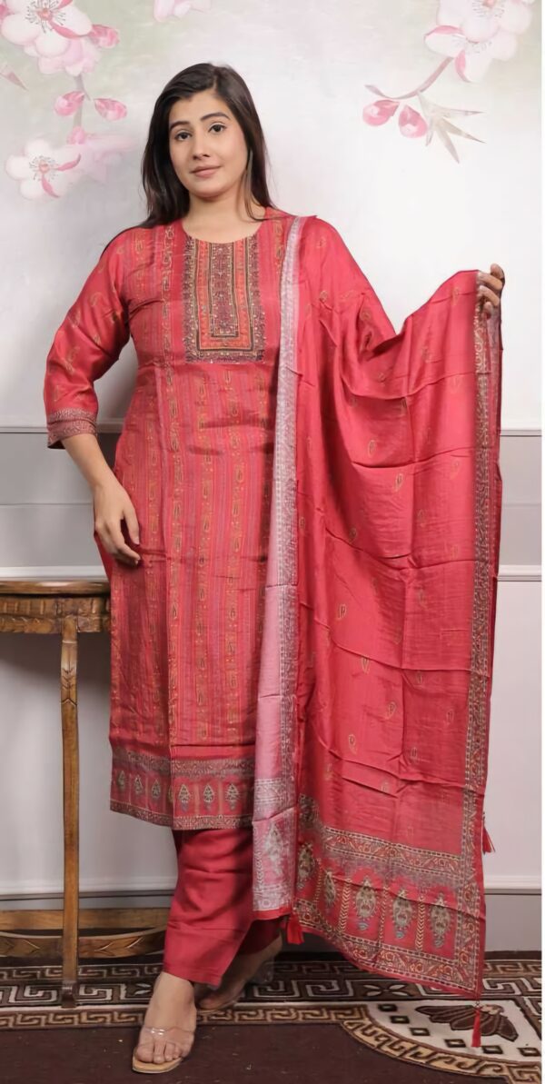 Mixed cotton 3pcs set with semi-hand work (soft material)