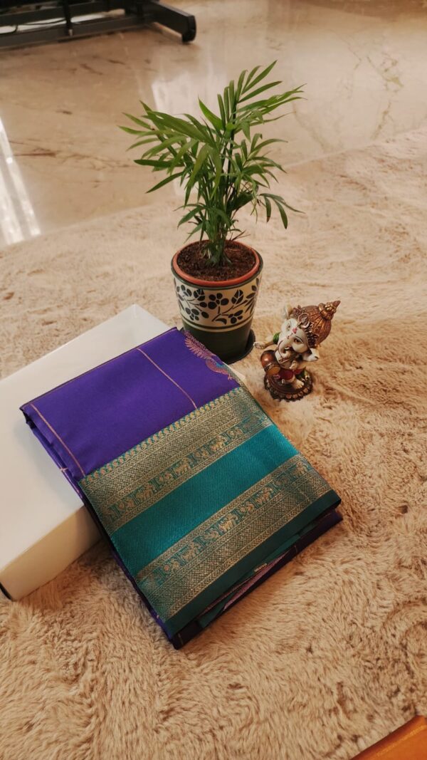 Semi Kanchi Premium SILK sarees Purple