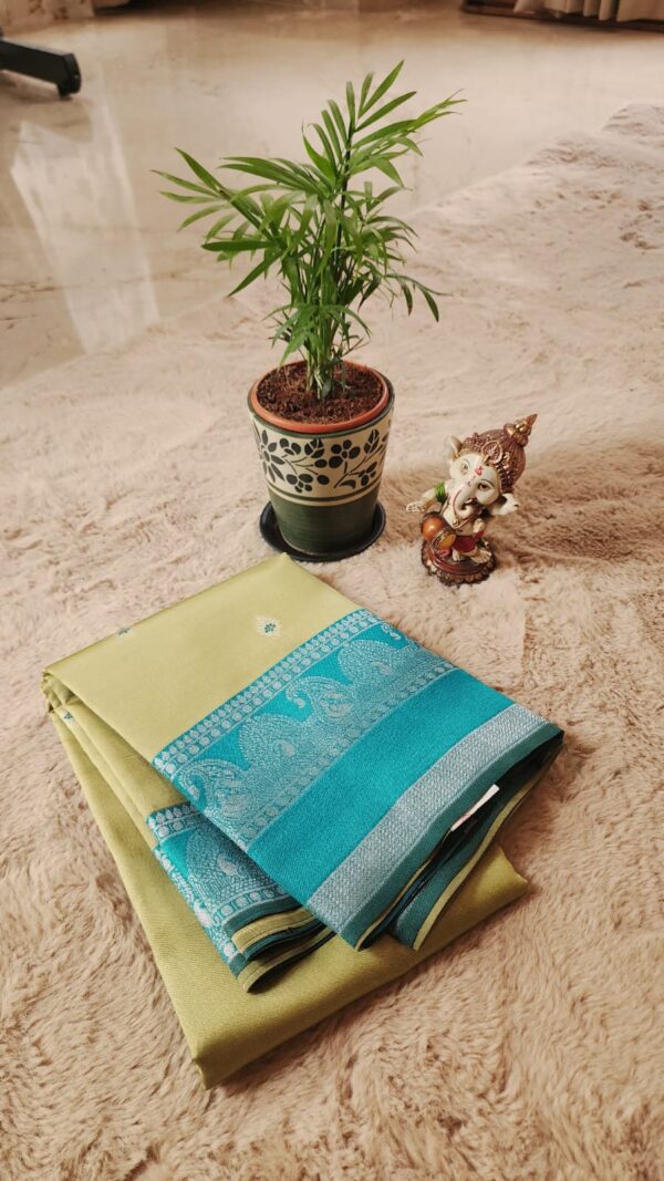Semi Kanchi Premium SILK sarees Mehendi