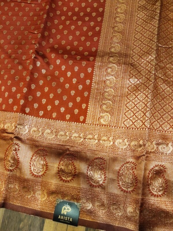 Semi Banarasi luxurious maroon Georgette Saree